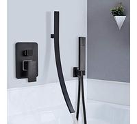 Black Bronze Bathtub Faucet Mixer Basin Tap with Sprayer Hand Shower Long Spout Tub Bathroom Faucet Hot and Cold Water Mixer,