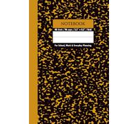 Black & Bronze Sand Marble School Notebook - Grid, 96 Pages, 5.5" x 8.5", Soft Matte Cover: For schoolwork, math, science, creative projects, and daily planning