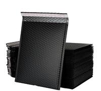Black Bubble 100 sobres para bolsas de envío, sobres acolchados para embalaje, sello, envío por correo, acolchado de regalo, morado y rosa, verde, 100 unidades, negro, 15 x 20 cm