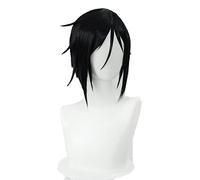 Black Butler Sebastian Michaelis Wig Short Black Styled Heat Resistant Synthetic Hair Cosplay Wigs + Wig Cap