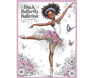 Black Butterfly Ballerina Coloring Book