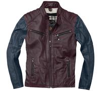 Black-Cafe London Firenze Chaqueta de cuero, rojo-azul, tamaño 52 para Hombres