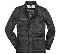 Black-Cafe London Manhattan Chaqueta de cuero, negro, tamaño 50 para Hombres