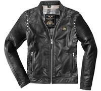 Black-Cafe London Milano 2.0 Chaqueta de cuero de motocicleta, negro, tamaño 54 para Hombres