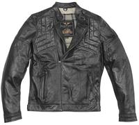 Black-Cafe London Philadelphia Chaqueta de cuero de motocicleta, negro, tamaño 54 para Hombres
