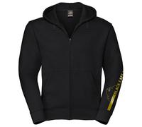 Black-Cafe London Retro Stripe Zip Hoodie, negro/dorado, Talla M