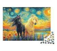 Black Camino CelestialGalloping Through Fire and Water_4 Puzzle De 1000 Piezas Puzzles Clásicos para Entretenimiento Creativo Adultos Y Niños A Partir De 12 Año 70x50cm/1000pcs