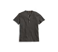 Black Camisa Henley en punto waffle L