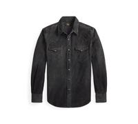 Black Camisa Western de pana Slim Fit M