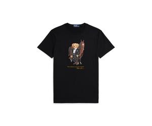 Black Camiseta de algodón con Polo Bear XXL