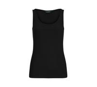 Black Camiseta de tirantes de algodón elástico S