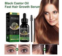 Black Castor Oil Fast Hair Growth Serum Ginger Mint Oil 60ml Clearance