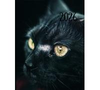 Black Cat 2026 A4 Desktop Diary With Week To Page: Feline Weekly Organiser For Business or Home