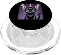 Black Cat Alien OVNIs Cute Kawaii Goth Girl Clothes Pink Goth PopSockets PopGrip para MagSafe