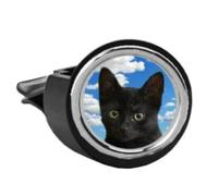 Black Cat code73 Dome on a Car Van Vent Clip Ambientador también se puede personalizar