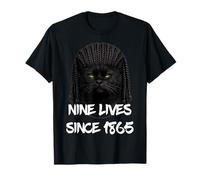 Black Cat Cornrows 9 Vidas Desde 1865 Retro afroamericano Camiseta
