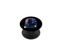 Black Cat Fireflies Lover Halloween Cottagecore Starry Night PopSockets PopGrip Adhesivo