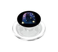 Black Cat Fireflies Lover Halloween Cottagecore Starry Night PopSockets PopGrip para MagSafe