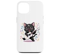 Black Cat Guitar Rock Kawaii Goth Girl Ropa Rosa Gótica Carcasa para iPhone 13