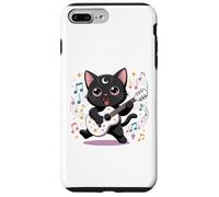 Black Cat Guitar Rock Kawaii Goth Girl Ropa Rosa Gótica Carcasa para iPhone 7 Plus/8 Plus