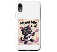 Black Cat Guitar Rock Kawaii Goth Girl Ropa Rosa Gótica Carcasa para iPhone XR