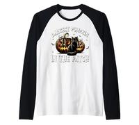 Black Cat Halloween Graphic For Darkest Pumpkin In The Patch Camiseta Manga Raglan
