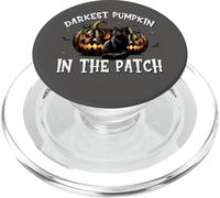 Black Cat Halloween Graphic For Darkest Pumpkin In The Patch PopSockets PopGrip para MagSafe