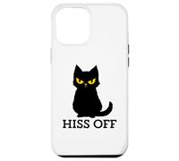 Black Cat Hiss Off para Hombres y Mujeres Meow Cat Carcasa para iPhone 12 Pro MAX