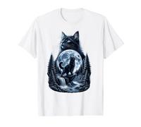 Black Cat Howling At The Moon Funny Meme Cat Lover Camiseta gráfica económica, Hombre, Blanco, S