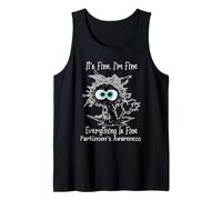 Black Cat It's Fine I'm Fine Parkinson & # 8217s Conciencia Camiseta sin Mangas