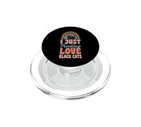 Black Cat Life Is The Best Life, Estilo Retro Vintage PopSockets PopGrip para MagSafe