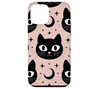 Black Cat Moon Magic Cute Halloween Witchcore Look Carcasa para iPhone 12 Mini