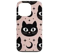 Black Cat Moon Magic Cute Halloween Witchcore Look Carcasa para iPhone 13 Pro