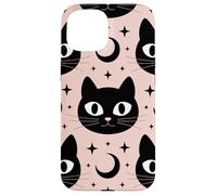 Black Cat Moon Magic Cute Halloween Witchcore Look Carcasa para iPhone 15