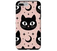 Black Cat Moon Magic Cute Halloween Witchcore Look Carcasa para iPhone 7 Plus/8 Plus