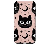 Black Cat Moon Magic Cute Halloween Witchcore Look Carcasa para iPhone XS MAX