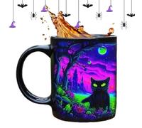 Black Cat Mug - 3.15x3.74 Inches Cute Mug, Halloween Blacks Cats Cups | Ceramic Halloween Cute Novelty Cup | Black Cat Mugs Ceramic | Cup Festive Mugs For Work Juice Friends Adults Milk Beer Kids Men