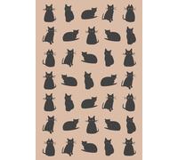 Black Cat Notebook (Brown): Cute Original Pattern Design, Lined, 6 x 9 inches, 100 pages
