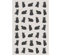 Black Cat Notebook: Cute Original Pattern Design, Lined, 6 x 9 inches, 100 pages