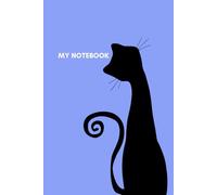 Black Cat Notebook: Lined Notebook, Drawing Pages, Matte Cover, 6x9 Inches, 110 Pages, Cat Lover Gift, Cute Journal, Aesthetic Notebook, School Supplies