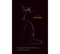 Black Cat Notebook With Quote Blank Journal for Deep Thinkers and Creatives 80 Pages 6 x 9: Stylish blank notebook for writing, sketching, or reflections. Contains 80 blank pages