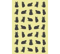 Black Cat Notebook (Yellow): Cute Original Pattern Design, Lined, 6 x 9 inches, 100 pages