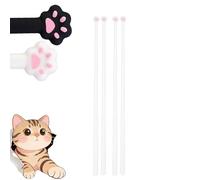 Black Cat Paw Chopsticks, Cat Paw Chopsticks, Reusable Non Slip Cute Lightweight Chopstickss, Creative Gift for Cats Lovers and Fun Dining Experience (White,2 *Pcs)