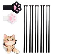 Black Cat Paw Chopsticks, Cat Paw Chopsticks, Reusable Non Slip Cute Lightweight Chopstickss, Creative Gift for Cats Lovers and Fun Dining Experience (Black,5 *Pcs)