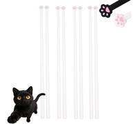 Black Cat Paw Chopsticks for Adults 11inch Lightweight Non-Slip Paw Prints Chopstick Creative Cat Themed Tableware for Pet Lovers (4 * White)