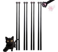 Black Cat Paw Chopsticks for Adults 11inch Lightweight Non-Slip Paw Prints Chopstick Creative Cat Themed Tableware for Pet Lovers (4 * Black)