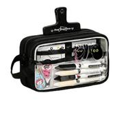 Black Cat Pencil Pouch - Spacious Clear Zipped Organizer, Portable Statione