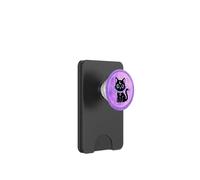 Black Cat Pink Witchy Cat Kawaii Pastel Goth Cat Moon Purple PopSockets PopWallet para MagSafe