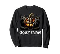 Black Cat Pumpkin Jack O Lantern Halloween Spooky Season Sudadera
