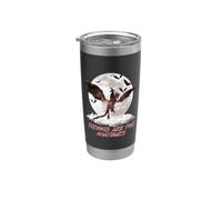 Black Cat Ride Dragons Brooms Are For Amateurs Halloween Vaso térmico de acero inoxidable de doble pared